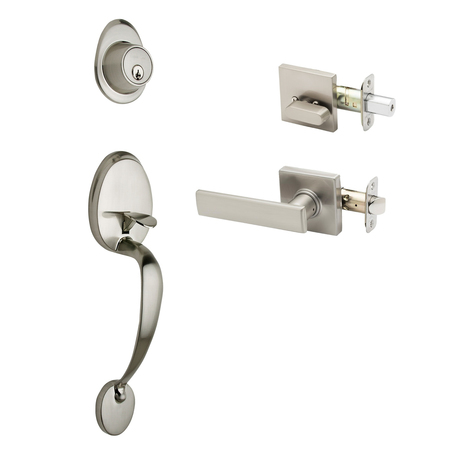 COPPER CREEK Colonial Handleset, Remi Lever Interior Trim, Satin Stainless CZ2610XRL-SS